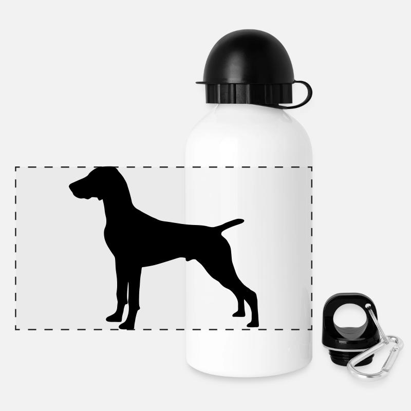 German Shorthaired Pointer - Panoramic Thermal Bottle with Lid 500 ml - white