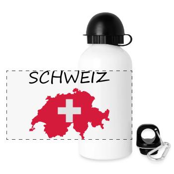 Suisse - Gourde panoramique avec couvercle 500 ml - blanc - Devant