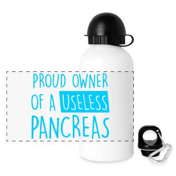 Diabetes T shirts - Panoramic Thermal Bottle with Lid 500 ml - white - Front