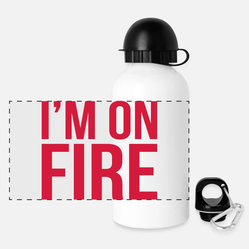 im on fire - Panoramic Thermal Bottle with Lid 500 ml - white