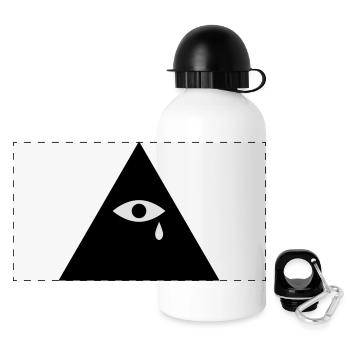 Pyramide Träne - Panorama Trinkflasche mit Deckel 500 ml - Weiß - Vorne