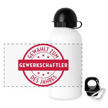 Gewerkschaftler - Gewerkschaft - Streikende - Panorama Trinkflasche mit Deckel 500 ml - Weiß - Vorne