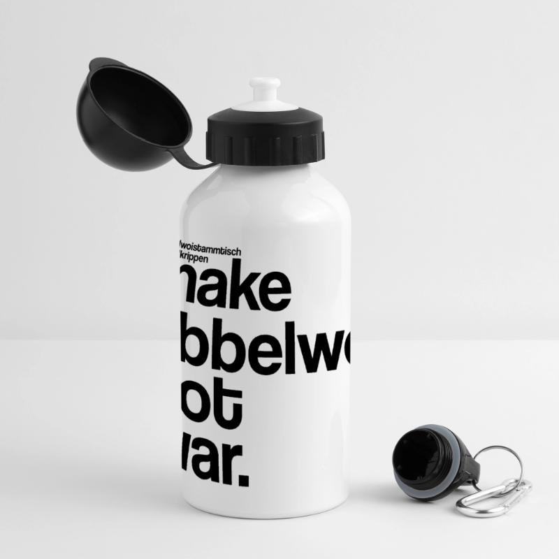 make äbbelwoi not war Panorama Trinkflasche mit Deckel 500 ml