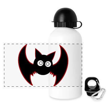 Halloween Bat - Panoramic Thermal Bottle with Lid 500 ml - white - Front