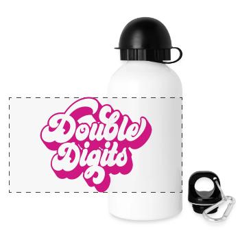Cadeau de 10e anniversaire, 10 ans, pour garçons et filles - Gourde panoramique avec couvercle 500 ml - blanc - Devant