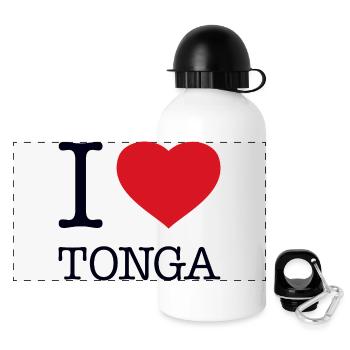 I LOVE TONGA - Panoramic Thermal Bottle with Lid 500 ml - white - Front