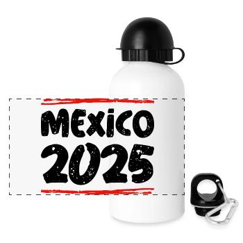 Mexico 2025 Saying - Panoramic Thermal Bottle with Lid 500 ml - white - Front
