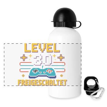 Manette débloquée niveau 30 - Gourde panoramique avec couvercle 500 ml - blanc - Devant