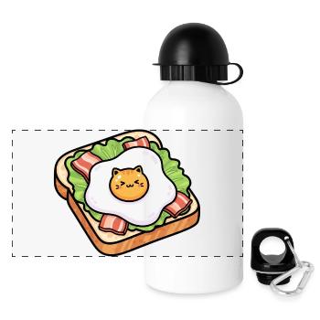 Sunny Toast Cat Egg - Panoramic Thermal Bottle with Lid 500 ml - white - Front