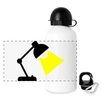 Schreibtischlampe Licht Idee - Panorama Trinkflasche mit Deckel 500 ml - Weiß - Vorne