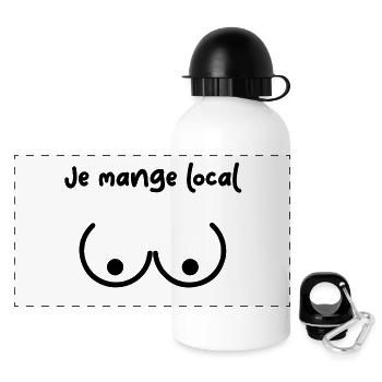 Body bébé humour - Gourde panoramique avec couvercle 500 ml - blanc - Devant