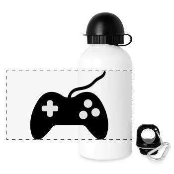 controller symbol - Panorama Trinkflasche mit Deckel 500 ml - Weiß - Vorne
