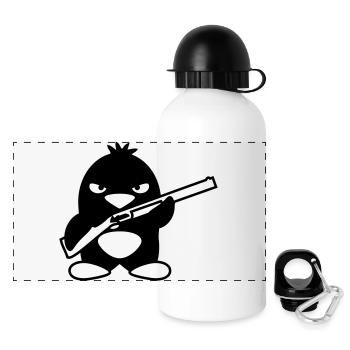 Shotgun Penguin - Panoramic Thermal Bottle with Lid 500 ml - white - Front