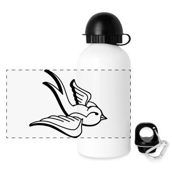 Swallow bird - Panoramic Thermal Bottle with Lid 500 ml - white - Front