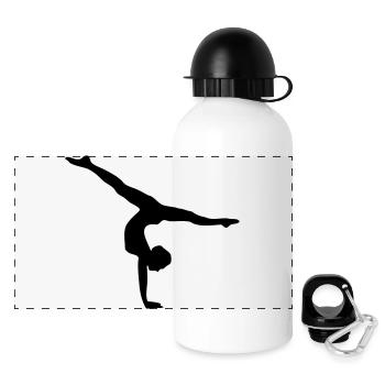 Gymnastic Bodenturnen Kunstturnen Sport turnen - Panorama Trinkflasche mit Deckel 500 ml - Weiß - Vorne