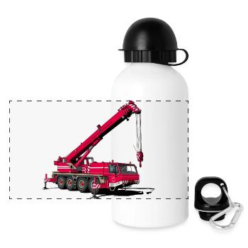 Mobile crane - Panoramic Thermal Bottle with Lid 500 ml - white - Front