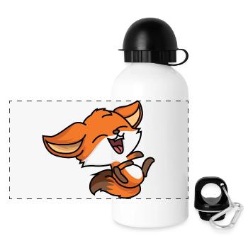 Laughing Fox - Panoramic Thermal Bottle with Lid 500 ml - white - Front
