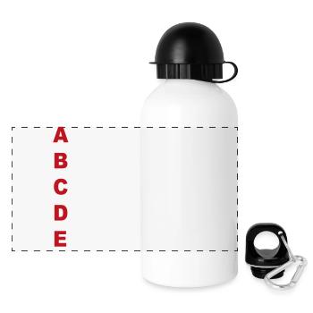 ABCDE Regel - Panorama Trinkflasche mit Deckel 500 ml - Weiß - Vorne