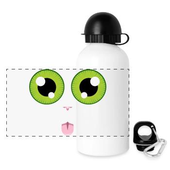 La langue au chat - Gourde panoramique avec couvercle 500 ml - blanc - Devant