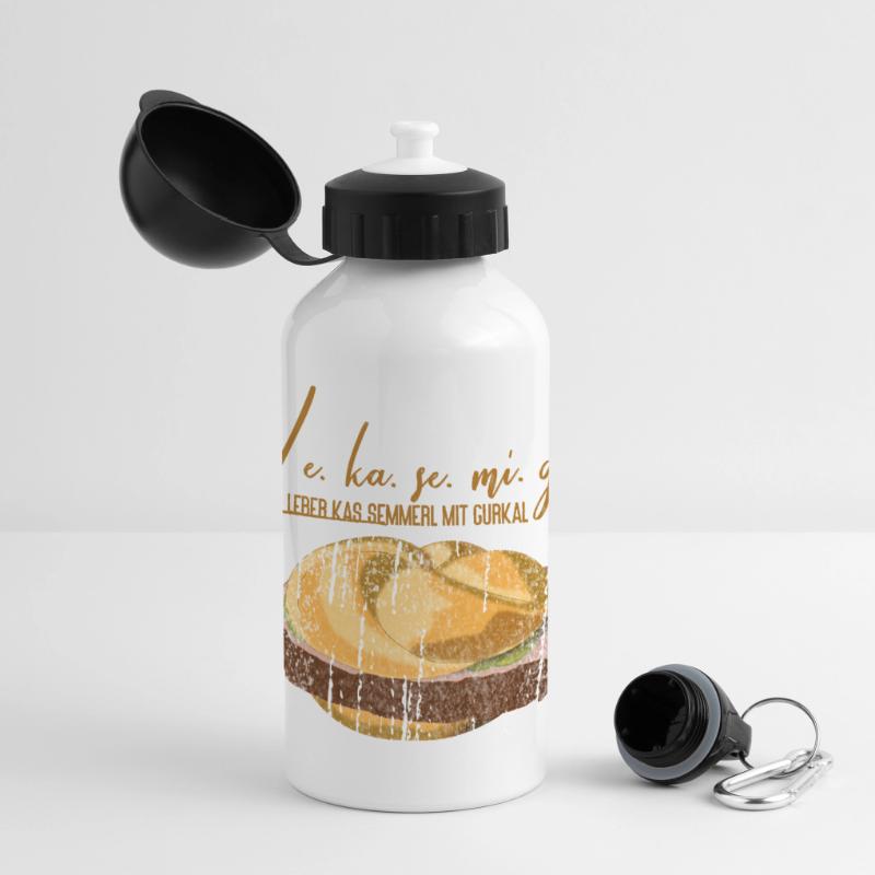 Leberkäs Semmerl avec cornichons – dialecte Gourde panoramique avec couvercle 500 ml