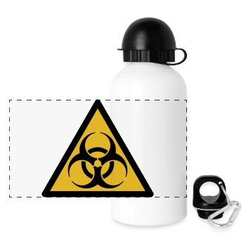 Biohazard Symbol - Panoramic Thermal Bottle with Lid 500 ml - white - Front