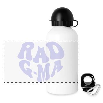 Rad Grandma - Vintage Heart (Custom Color) - Panoramic Thermal Bottle with Lid 500 ml - white - Front