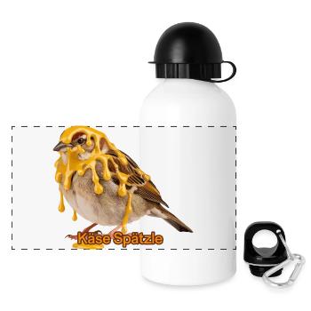 Cheese Spätzle Spatz Drôle de dicton souabe pour - Gourde panoramique avec couvercle 500 ml - blanc - Devant