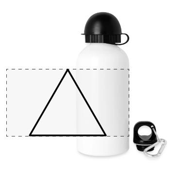 Symbol Dreieck gleichseitig - Panorama Trinkflasche mit Deckel 500 ml - Weiß - Vorne