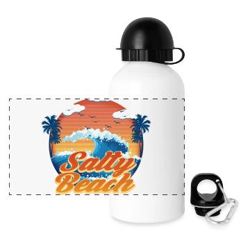 Plage Salée - Gourde panoramique avec couvercle 500 ml - blanc - Devant