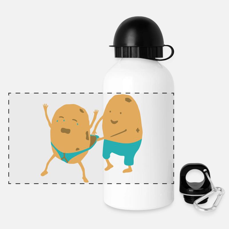 Potato Wedgie - Panoramic Thermal Bottle with Lid 500 ml - white