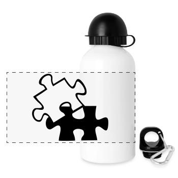 Wrong Part einfarbig - Panorama Trinkflasche mit Deckel 500 ml - Weiß - Vorne