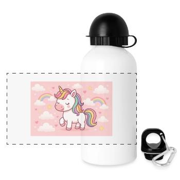 Unicorn Land Deluxe - Panoramic Thermal Bottle with Lid 500 ml - white - Front