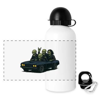 Road trip zombie - Gourde panoramique avec couvercle 500 ml - blanc - Devant