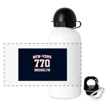 NY 770 Brooklyn - Panorama Trinkflasche mit Deckel 500 ml - Weiß - Vorne