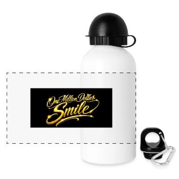 Millionen-Dollar-Lächeln - Panorama Trinkflasche mit Deckel 500 ml - Weiß - Vorne