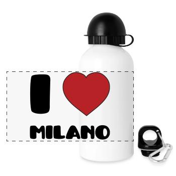 I love Milano - Panoramic Thermal Bottle with Lid 500 ml - white - Front