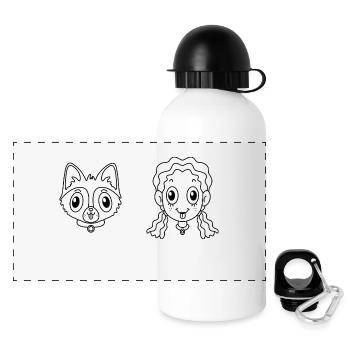 Pet Dog - Panoramic Thermal Bottle with Lid 500 ml - white - Front