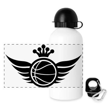 basketball_logo_f1 - Gourde panoramique avec couvercle 500 ml - blanc - Devant