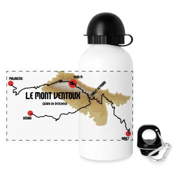 Le Mont Ventoux - Panorama Trinkflasche mit Deckel 500 ml - Weiß - Vorne