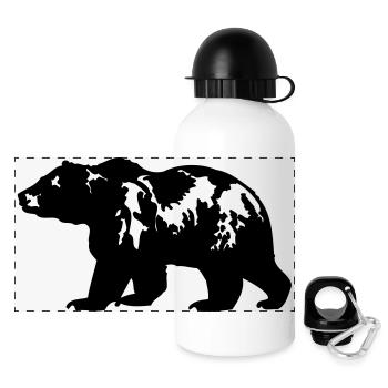 grizzly - Gourde panoramique avec couvercle 500 ml - blanc - Devant