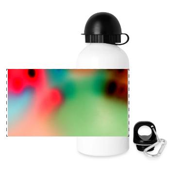 Happy Star - Panorama Trinkflasche mit Deckel 500 ml - Weiß - Vorne