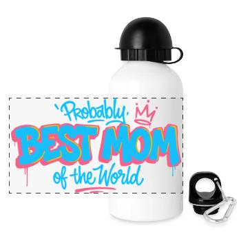 Best Mom of the World - Panoramic Thermal Bottle with Lid 500 ml - white - Front
