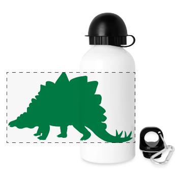 dino - Panorama Trinkflasche mit Deckel 500 ml - Weiß - Vorne