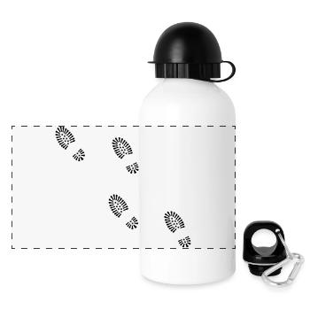 Spuren Schuhen traces - Panorama Trinkflasche mit Deckel 500 ml - Weiß - Vorne