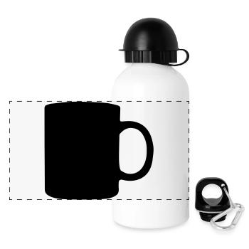 tasse - Panorama Trinkflasche mit Deckel 500 ml - Weiß - Vorne