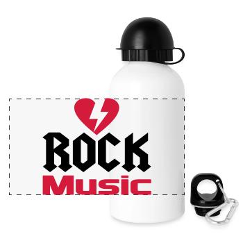 musique - Gourde panoramique avec couvercle 500 ml - blanc - Devant