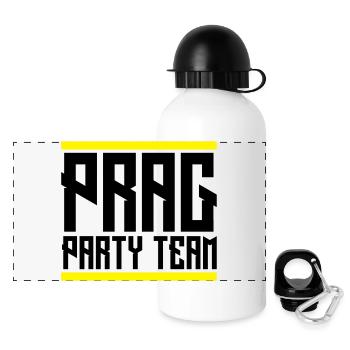 prag team party - Panorama Trinkflasche mit Deckel 500 ml - Weiß - Vorne