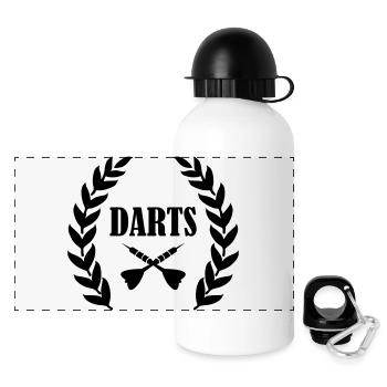darts - Panorama Trinkflasche mit Deckel 500 ml - Weiß - Vorne