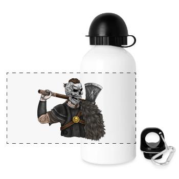 Wikinger, Odin, Thor, Wallhalla, Berserker - Panorama Trinkflasche mit Deckel 500 ml - Weiß - Vorne