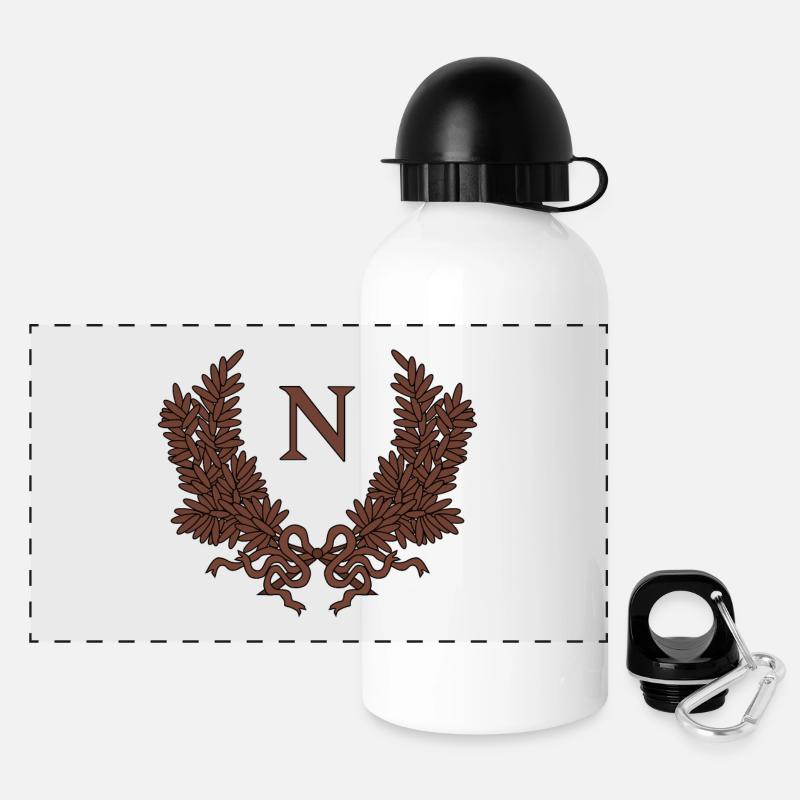Napoleon Bonaparte - Panorama Trinkflasche mit Deckel 500 ml - Weiß